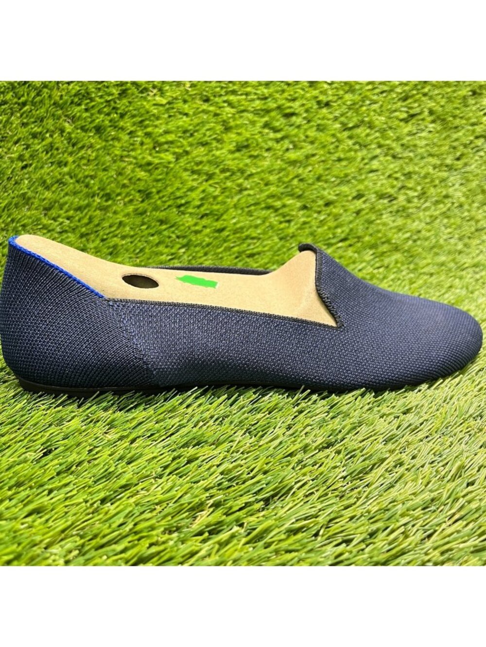 Rothy's The Loafer Womens Size 9.5 Blue Casual Classic Knit Slip On Flats Shoes